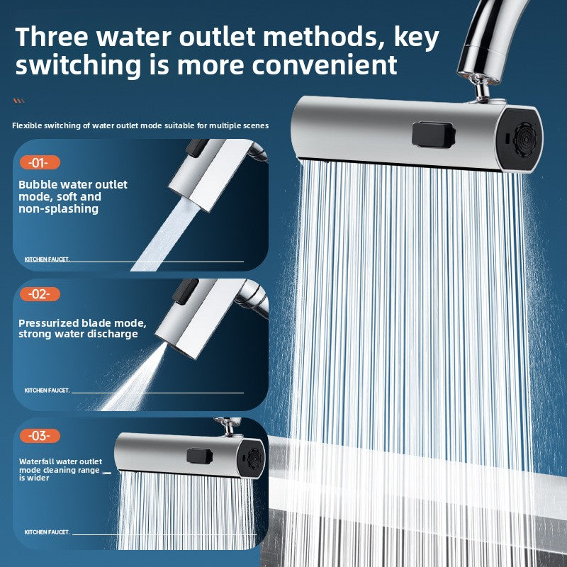 AquaFlow™ - Dispositif Anti-Éclaboussures pour Robinet de Cuisine | Rotation 360° | Économie d'Eau
