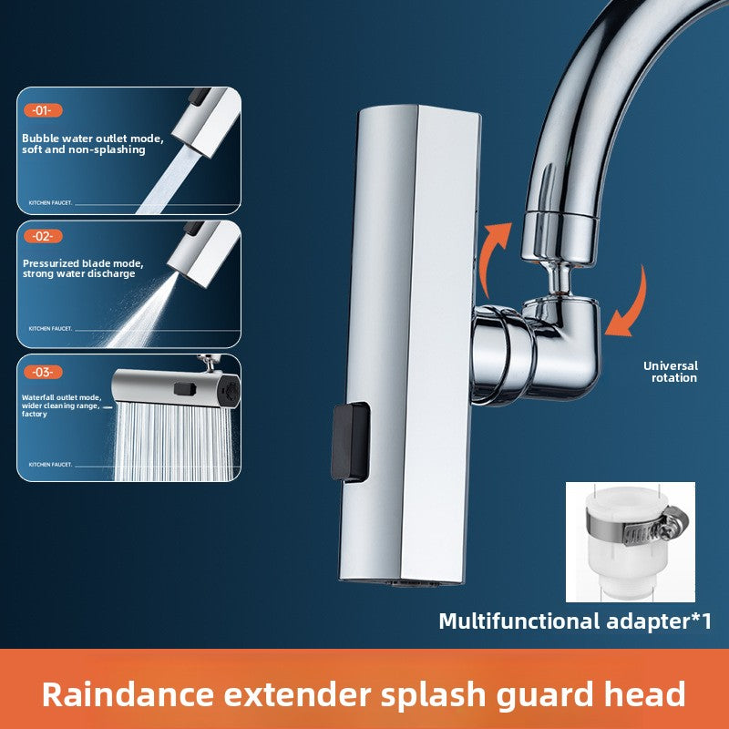 AquaFlow™ - Dispositif Anti-Éclaboussures pour Robinet de Cuisine | Rotation 360° | Économie d'Eau